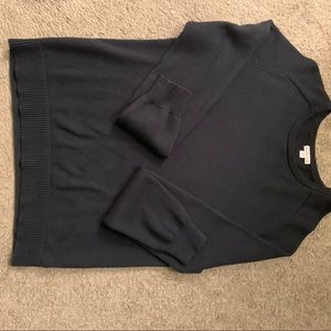 Black crewneck sweater